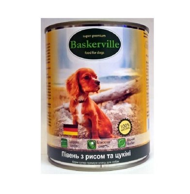 Вологий корм Baskerville 800г консерва півень рис цукіні для собак (4250231596711) 300052 фото
