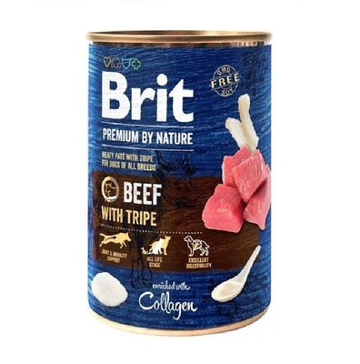 Вологий корм Brit Premium 800г яловичина та рубець для собак (8595602538607) 302489 фото