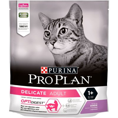 Сухий корм ProPlan Delicate корм індик 400г для чутливих котів (7613033568671) 300964 фото