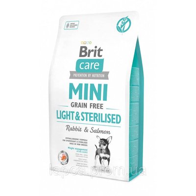 Сухий корм Brit Care GF Mini Liгht&Sterilised 7 кг (д/собак малих порід) контроль ваги (8595602521081) 590786 фото
