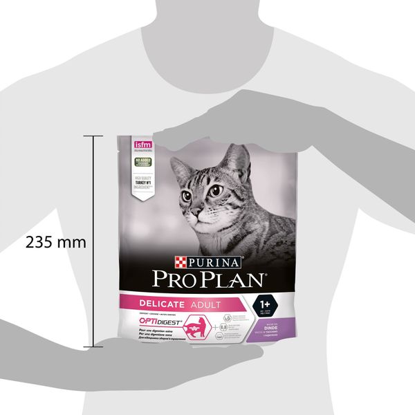 Сухий корм ProPlan Delicate корм індик 400г для чутливих котів (7613033568671) 300964 фото