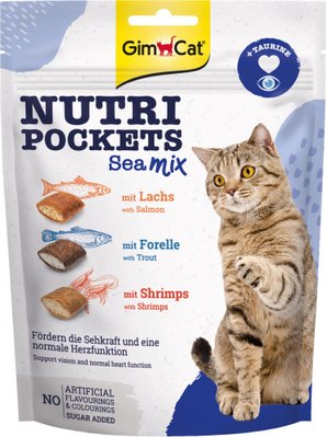 Ласощі GimCat Nutri Pockets Морський Мікс 150г для котів (4002064419176) 302410 фото