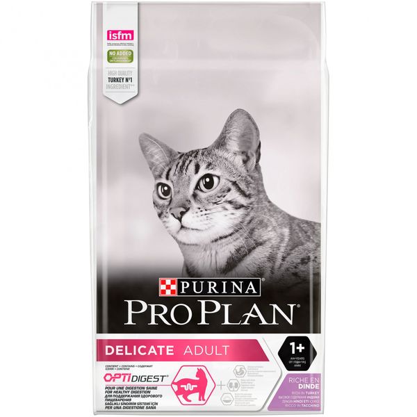 Сухой корм Pro Plan Delicate индюк 10кг для кошек (7613033566509) 300732 фото