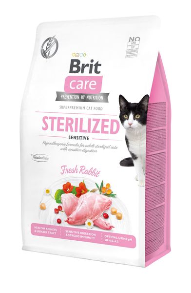 Сухой корм Brit Care Cat GF Sterilized Sensitive, 400 г. (8595602540778) 301897 фото