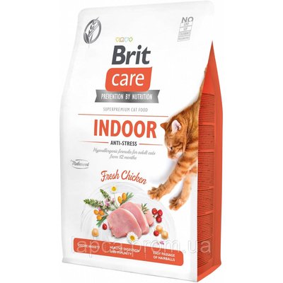 Сухий корм Brit Care Indoor Anti-stress 2 кг для котів (8595602540853) 301233 фото