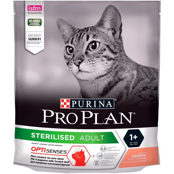 Сухий корм PRO PLAN Sterilised Adult 1+ для стерилізованих котів, з лососем 400 г (7613036544832) 300407 фото