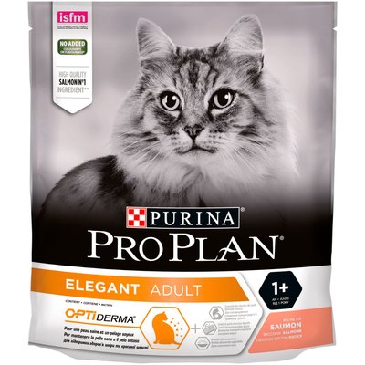 Сухий корм Pro Plan® Elegant Adult 1+ для дорослих котів з чутливою шкірою, з лососем 400 г (7613036544962) 300965 фото