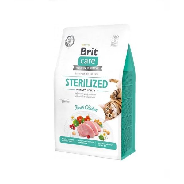 Сухий корм Brit Care Cat GF Sterilized Urinary Health, 400 г Уринари для стерилізованих (8595602540747) 301898 фото