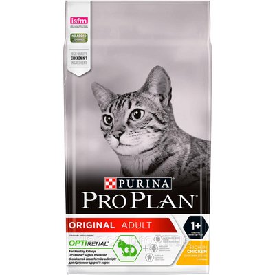 Сухий корм Pro Plan Original Adult 1+ для дорослих котів, з куркою 1,5 кг (7613036505956) 302163 фото