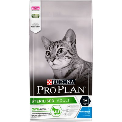 Сухий корм PRO PLAN Sterilised Adult 1+ для стерилізованих котів, з кроликом 1,5 кг (7613033566325) 300402 фото
