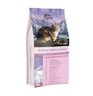 Сухий корм Carpathian Pet Food Sensstive Digistive System 1,5кг для котів з чутливим травленням (4820111140954) 300449 фото