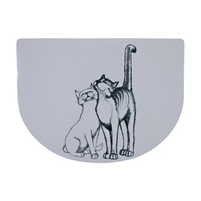 Килимок Trixie під миски для котів Pussy Cats пластиковий білий 40*30см арт.24540 (4011905245409) 305995 фото
