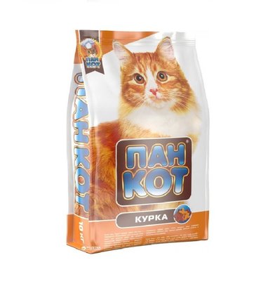 Сухий корм Пан Кот курка 10кг для котів (4820111140053) 300843 фото