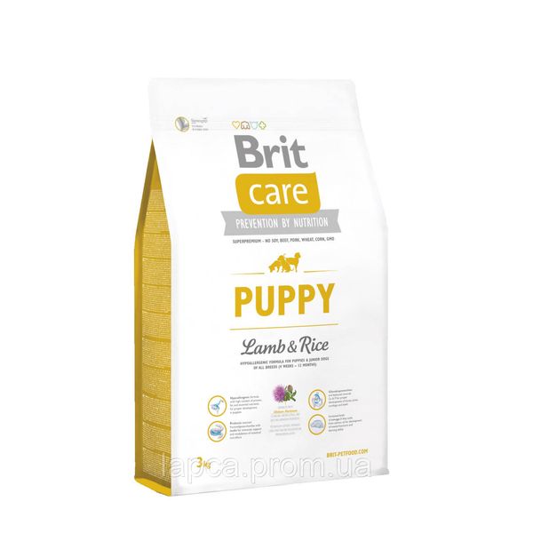 Сухий корм Brit Care Puppy Lamb and Rice 3 кг (д/цуценят) (8595602509805) 301371 фото