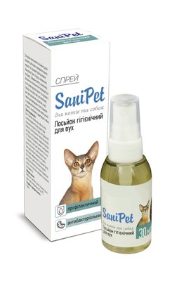 Лосьйон SaniPet спрей для вух котів і собак 30мл арт.PR020059 (4820150200596) 302551 фото