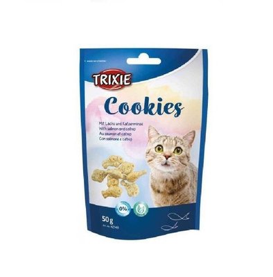 Ласощі Trixie Cookies лосось/котяча мята 50г для котів (4011905427430) 301032 фото