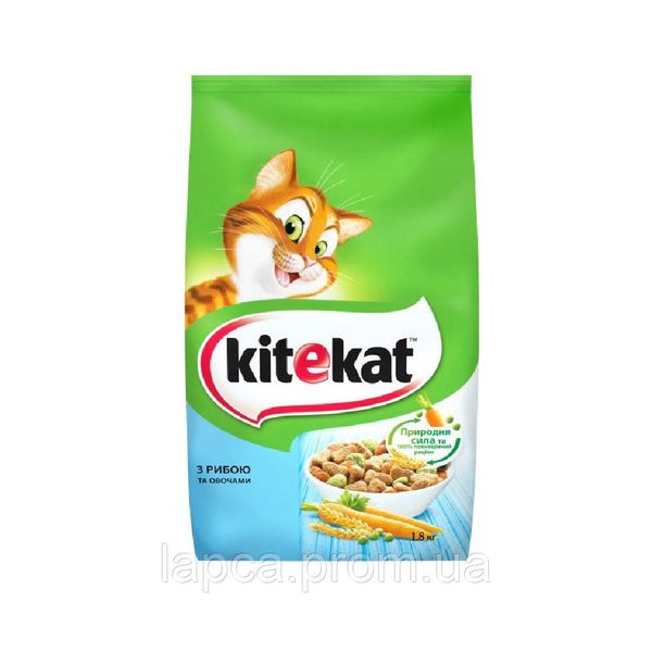 Сухий корм Kitekat риба овочі 1,8кг для котів (5900951279881) 300470 фото