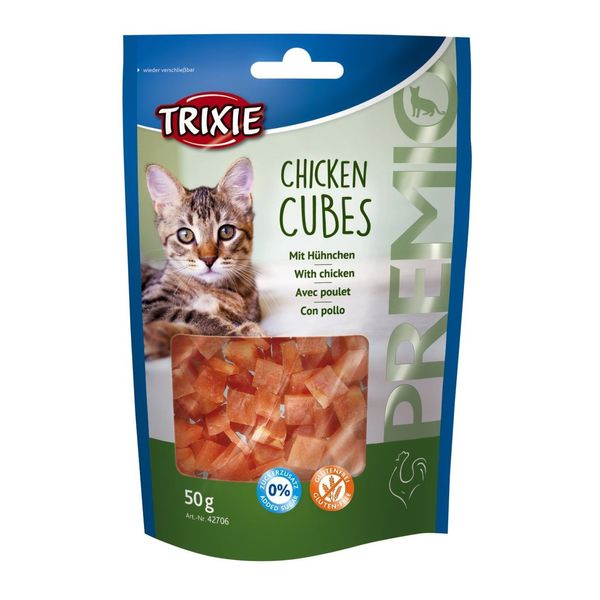 Ласощі Trixie для котів Тріксі Преміо "Chicken Cubes" курячі кубики 50г арт.42706 (4011905427065) 301407 фото