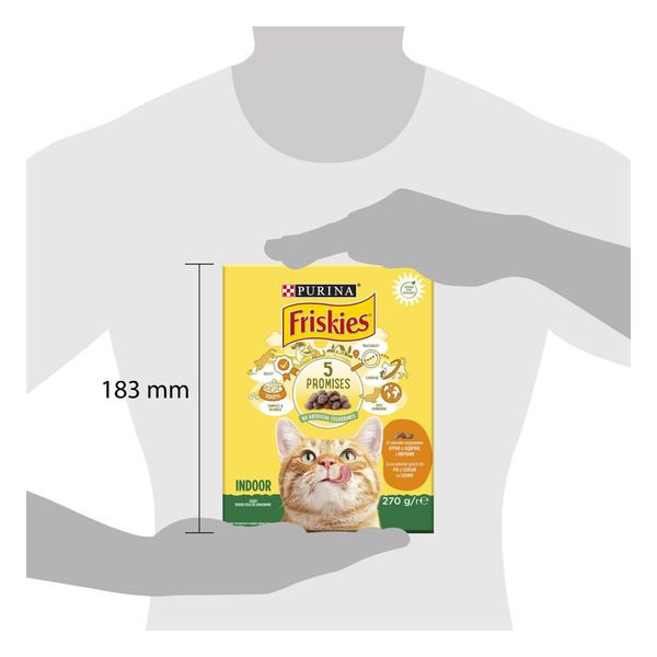 Сухий корм FRISKIES Indoor для дорослих котів, з куркою та індичкою, з овочами 270 г (7613035351820) 300849 фото