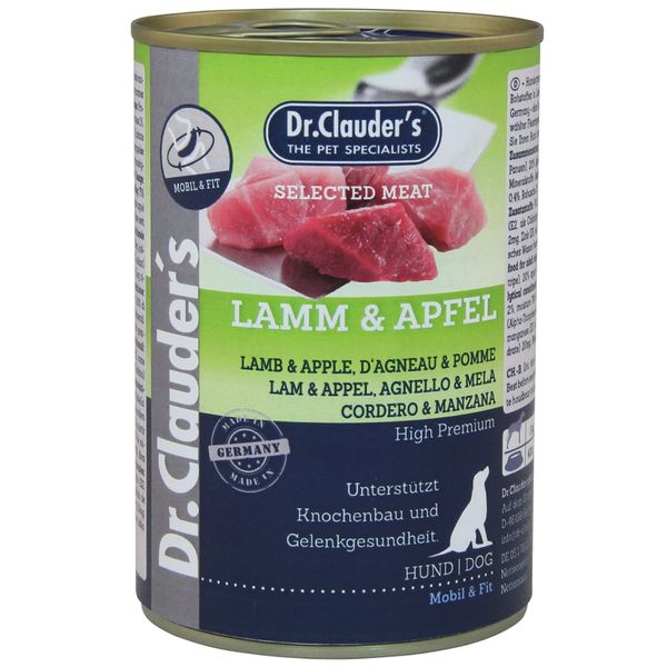 Вологий корм для собак Dr.Clauder’s Selected Meat Lamb & Apple 400г (4014355326049) 32260400 фото