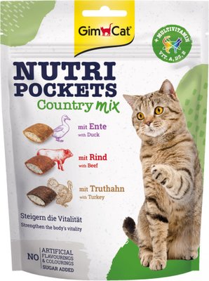 Ласощі GimCat Nutri Pockets Country Mix 150г Качка яловичина індичка для котів (4002064419183) 302405 фото