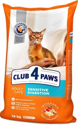 Сухий корм Club 4 Paws Premium для котів чутливе травлення 14 кг (4820083909399) 301490 фото