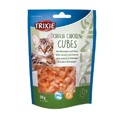 Ласощі Trixie Cheese Chicken Cubes сирно-курячі кубики 50г для котів (4011905427171) 302209 фото