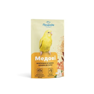Вітаміни Природа Медові для папуг 20г арт.PR240124 (4823082401246) 302406 фото
