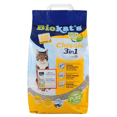 Наповнювач Biokat's для котячого туалету Classic 3in1 18л (4002064613789) 306831 фото