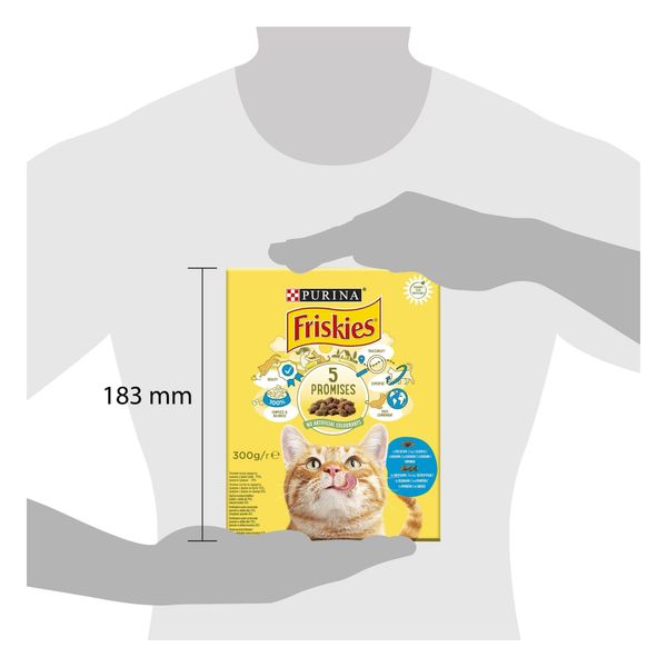 Сухий корм FRISKIES для дорослих котів, з лососем та овочами 300 г (7613031868063) 301423 фото