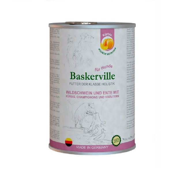 Влажный корм Baskerville Holistic 800г консерва кабана утка тыква для собак (4250231541872) 300053 фото