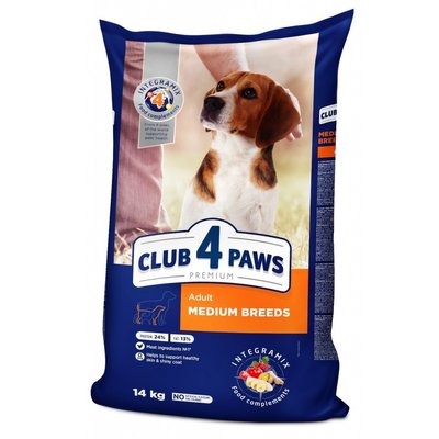 Сухий корм Club 4 Paws для собак середніх порід 14 кг (4820215366328) 300254 фото