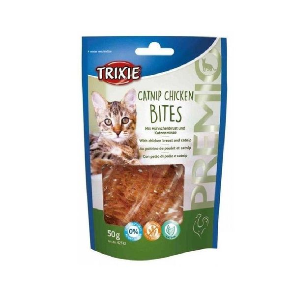 Ласощі Trixie Catnip Chicken Bites куряче філе з котячою мятою 50г для котів (4011905427423) 300789 фото