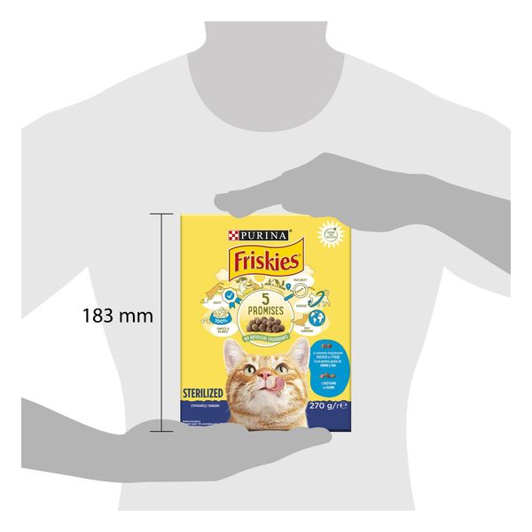 Сухий корм FRISKIES Sterilized для стерилізованих котів, з лососем, тунцем та овочами 270 г (7613035352346) 590789 фото