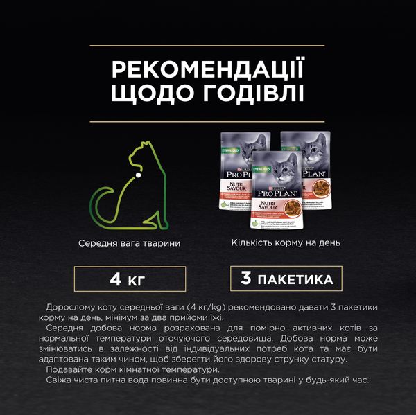 Влажный корм Pro Plan Sterilised Nutrisavour пауч говядина 85г для кошек (7613036092883) 300429 фото