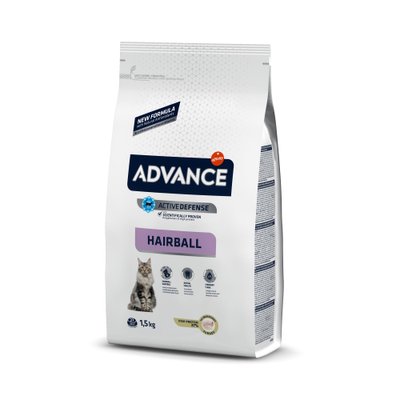 Сухий Корм Advance Cat Hairball для виведення шерсті у дорослих котів з індичкою 1,5 кг (8410650152103) Арт.537211 65838756 фото