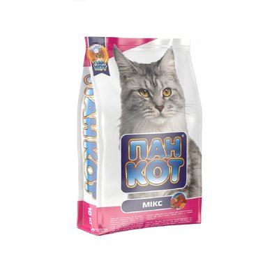 Сухий корм Пан Кот мікс 10кг для котів (4820111140015) 300453 фото