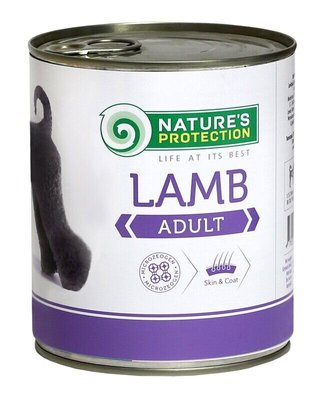Вологий корм для дорослих собак всіх порід з ягнятиною Nature's Protection Adult Lamb 400г (4771317246288) 70174750 фото