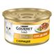 Вологий корм GOURMET Gold "Соус Де-Люкс" для дорослих котів, шматочки в соусі з куркою 85 г (7613036705103) 300976 фото 1