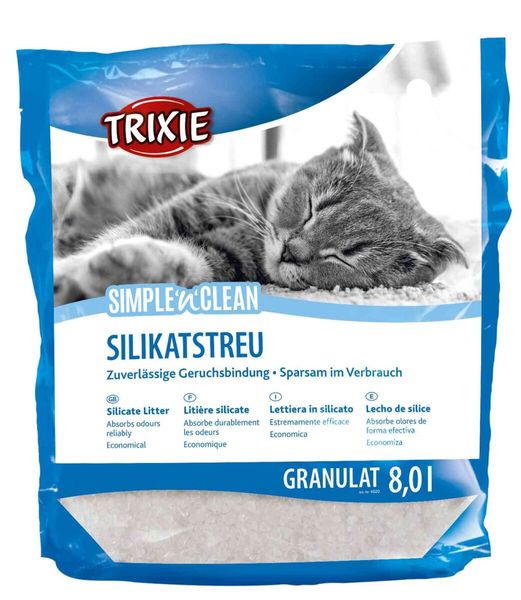 Наповнювач Trixie для котів Simple'n'Clean гнанульований сілікагелевий 8л (4047974040201) 301666 фото