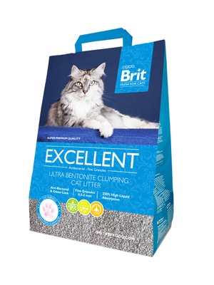 Наповнювач Brit Fresh для котячого туалету Excellent бентонітовий 5кг (8596025058383) 300961 фото