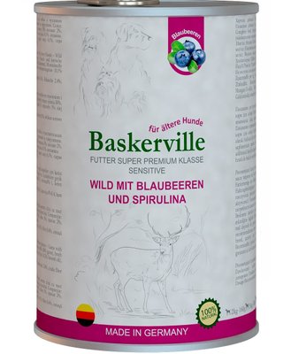 Вологий корм Baskerville Holistic 800г консерва Олень Чорниця Спіруліна для собак (4250231541896) 590816 фото