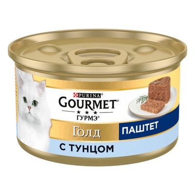 Вологий корм GOURMET Gold для дорослих котів паштет з тунцем 85 г (7613031381029) 300421 фото