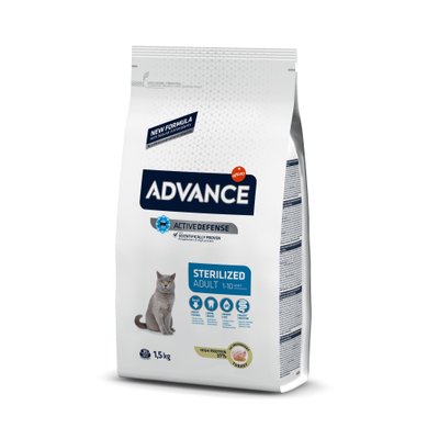 Сухий Корм Advance Cat Sterilized для стерилізованих котів з індичкою 1,5 кг (8410650160474) Арт.577219 65838769 фото