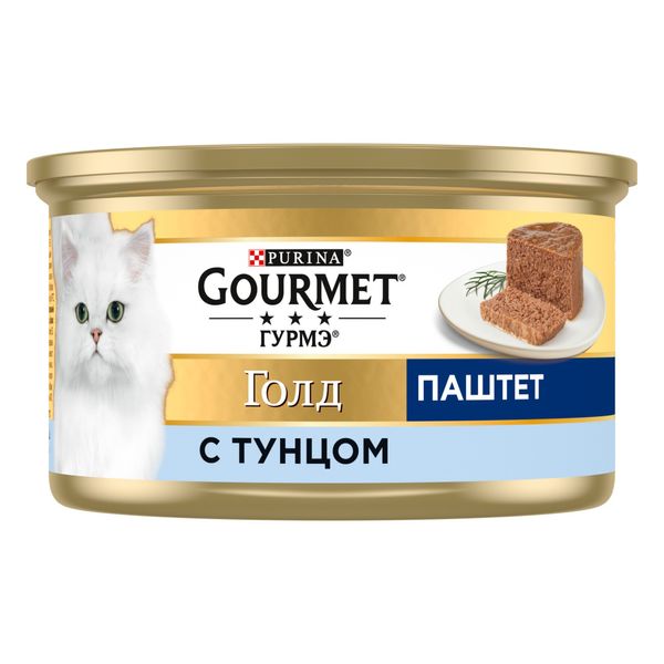 Вологий корм GOURMET Gold для дорослих котів паштет з тунцем 85 г (7613031381029) 300421 фото