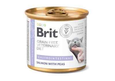 Корм Brit VetDiets вологий для кішок при гострих і хронічних захворюваннях шлунково-кишкового тракту 200г (8595602549856) 304908 фото