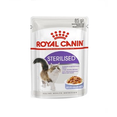 Влажный корм Royal Canin Sterilised In Jelly пауч 85г кусочки в желе для стерилизованных кошек (9003579311776) 302172 фото