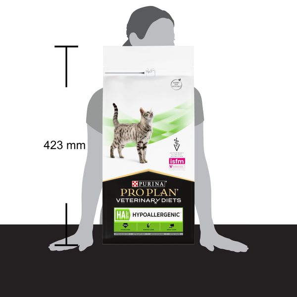 Сухий дієтичний корм Pro Plan VETERINARY DIETS HA Hypoallergenic для котів при непереносимості 1.3 кг (7613287597458) 302133 фото