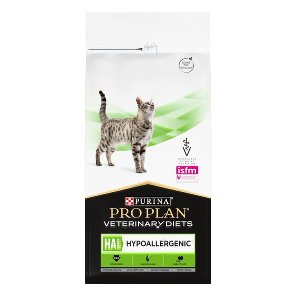 Сухий дієтичний корм Pro Plan VETERINARY DIETS HA Hypoallergenic для котів при непереносимості 1.3 кг (7613287597458) 302133 фото