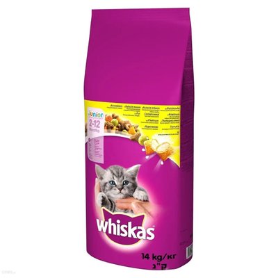 Сухий корм Whiskas курка 14 кг для кошенят (5900951014369) 300301 фото